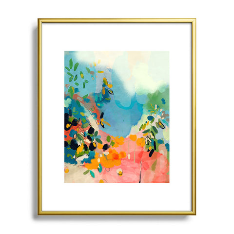 lunetricotee garden with sea view and olive tree Metal Framed Art Print