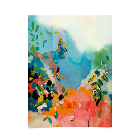 lunetricotee garden with sea view and olive tree Poster