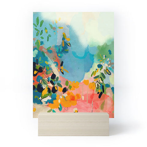 lunetricotee garden with sea view and olive tree Mini Art Print