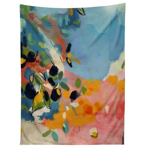 lunetricotee garden with sea view and olive tree Tapestry