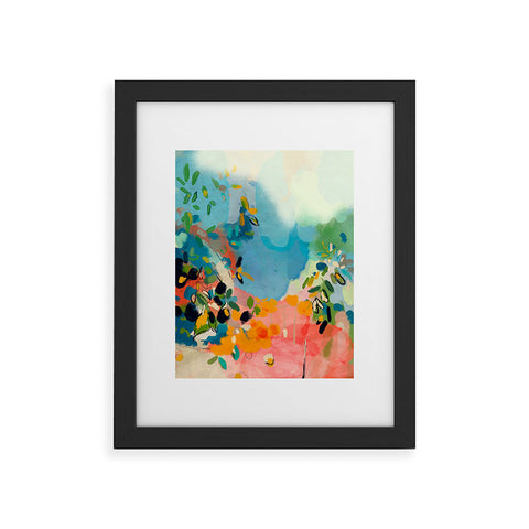 lunetricotee garden with sea view and olive tree Framed Art Print