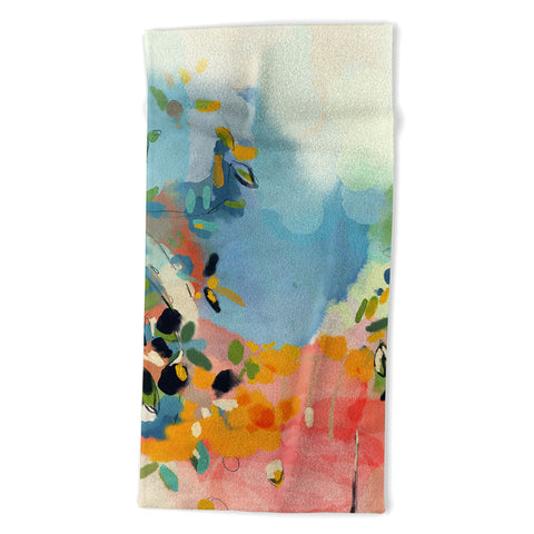 lunetricotee garden with sea view and olive tree Beach Towel