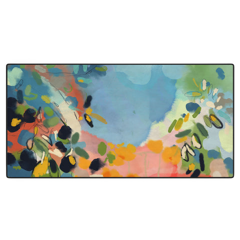 lunetricotee garden with sea view and olive tree Desk Mat