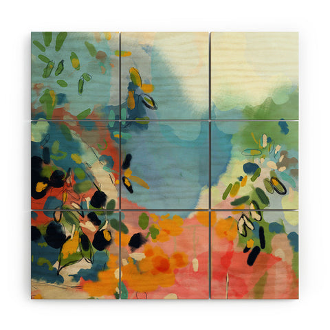 lunetricotee garden with sea view and olive tree Wood Wall Mural