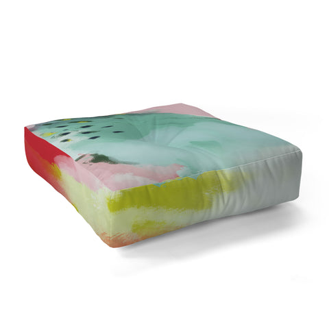 lunetricotee landscape in spring Floor Pillow Square