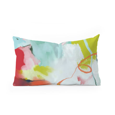 lunetricotee landscape in spring Oblong Throw Pillow