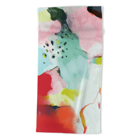 lunetricotee landscape in spring Beach Towel