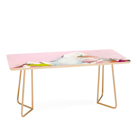lunetricotee landscape mountain painting Coffee Table