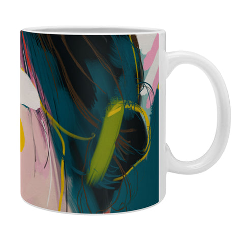 lunetricotee look at me woman portrait Coffee Mug