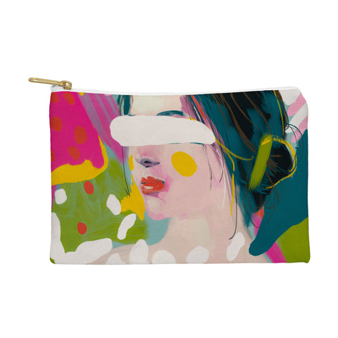 lunetricotee look at me woman portrait Pouch