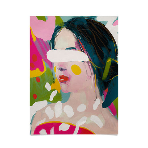 lunetricotee look at me woman portrait Poster