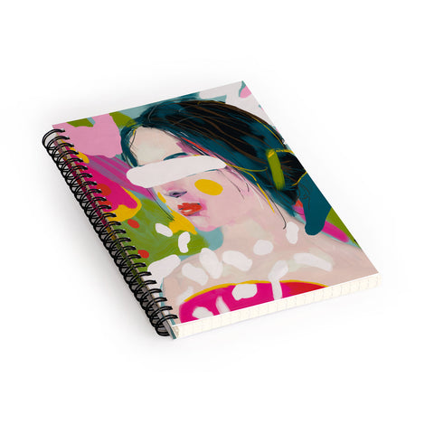 lunetricotee look at me woman portrait Spiral Notebook
