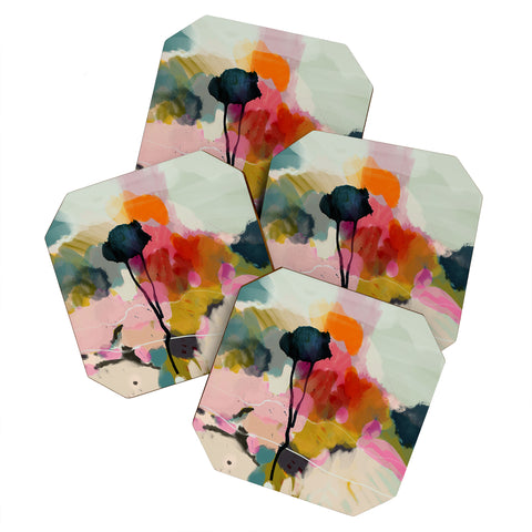 lunetricotee paysage abstract Coaster Set