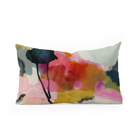 lunetricotee paysage abstract Oblong Throw Pillow