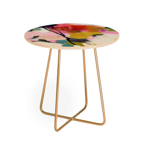 lunetricotee paysage abstract Round Side Table