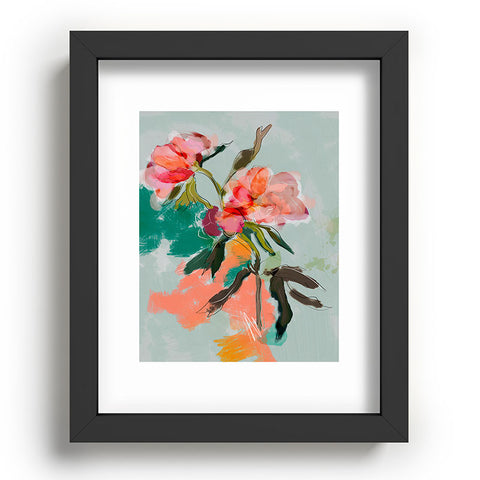 lunetricotee peonies abstract floral Recessed Framing Rectangle