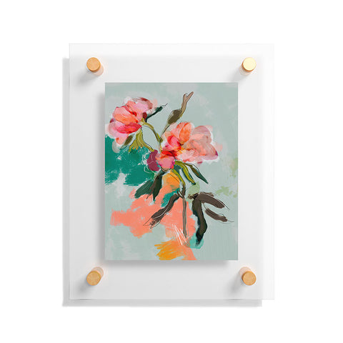 lunetricotee peonies abstract floral Floating Acrylic Print