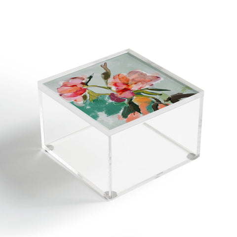 lunetricotee peonies abstract floral Acrylic Box