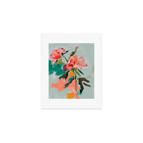 lunetricotee peonies abstract floral Art Print