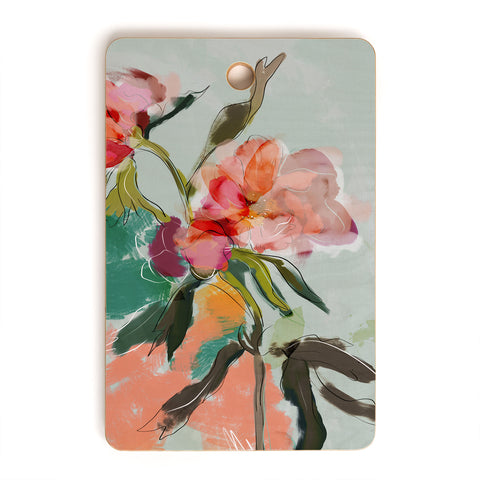 lunetricotee peonies abstract floral Cutting Board Rectangle