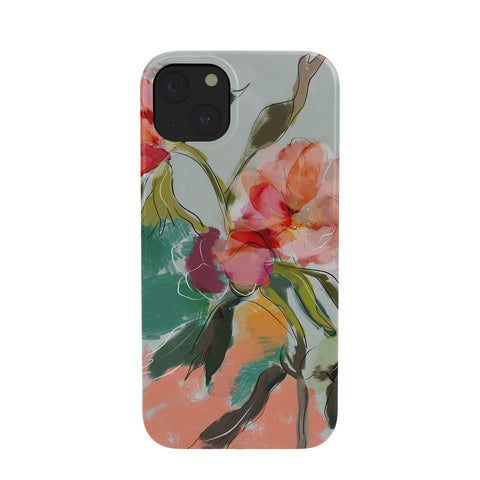 lunetricotee peonies abstract floral Phone Case