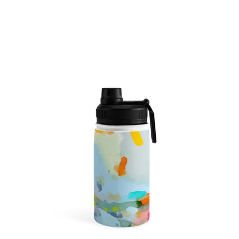 lunetricotee pink hill with sun ray Water Bottle