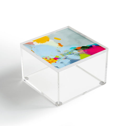 lunetricotee pink hill with sun ray Acrylic Box