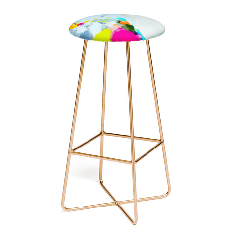 lunetricotee pink hill with sun ray Bar Stool