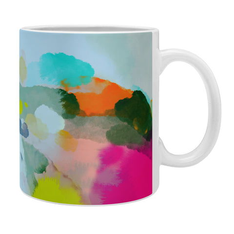 lunetricotee pink hill with sun ray Coffee Mug