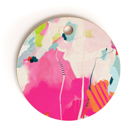 lunetricotee pink sky II Cutting Board Round