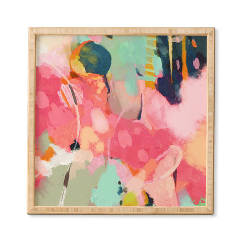 lunetricotee spring moon earth garden Framed Wall Art