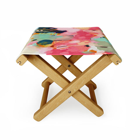 lunetricotee spring moon earth garden Folding Stool