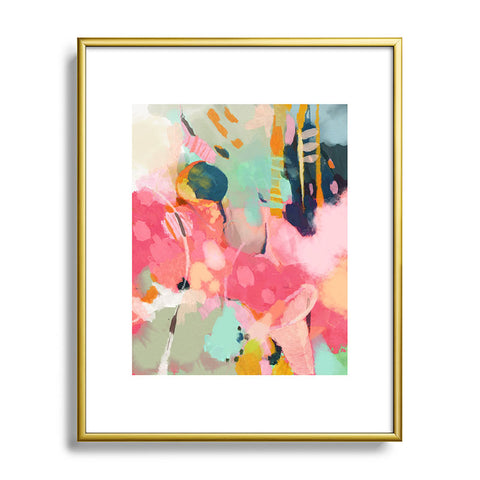 lunetricotee spring moon earth garden Metal Framed Art Print