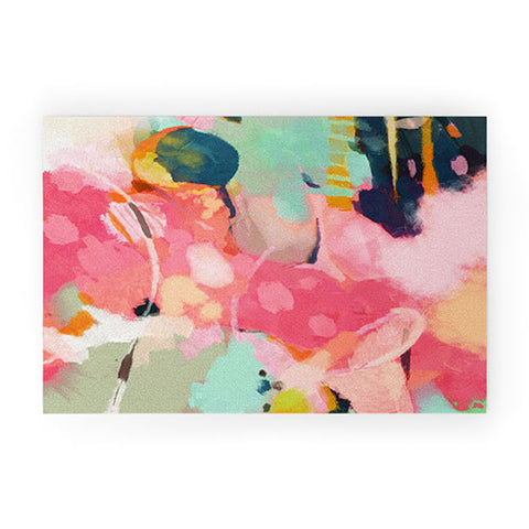 lunetricotee spring moon earth garden Welcome Mat