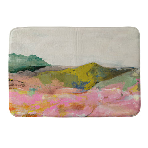 lunetricotee summer landscape I Memory Foam Bath Mat