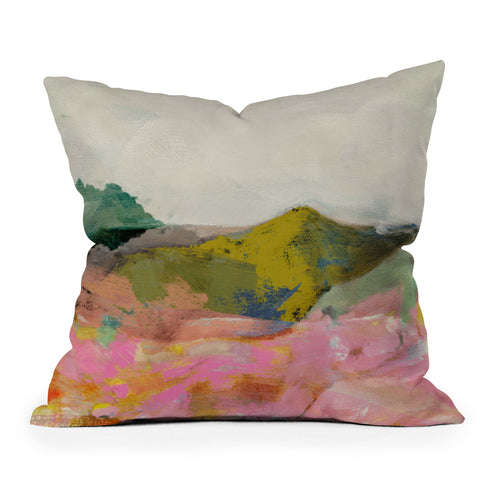 lunetricotee summer landscape I Throw Pillow