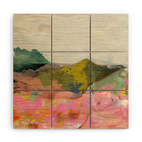 lunetricotee summer landscape I Wood Wall Mural