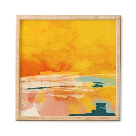 lunetricotee sunny landscape Framed Wall Art