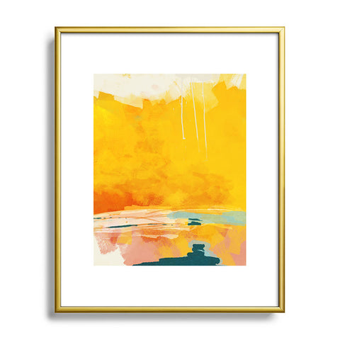 lunetricotee sunny landscape Metal Framed Art Print