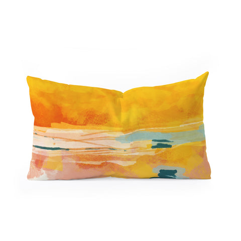 lunetricotee sunny landscape Oblong Throw Pillow
