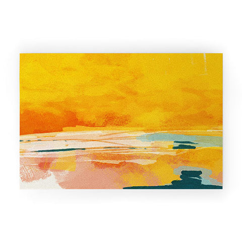 lunetricotee sunny landscape Welcome Mat