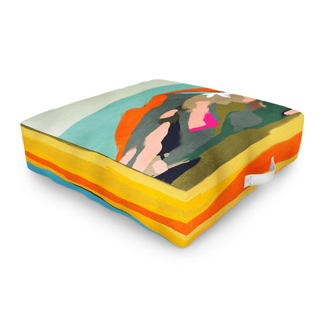 lunetricotee wanderlust abstract Outdoor Floor Cushion