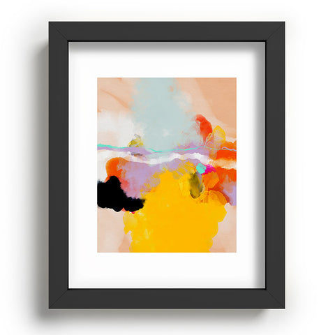 lunetricotee yellow blush abstract Recessed Framing Rectangle