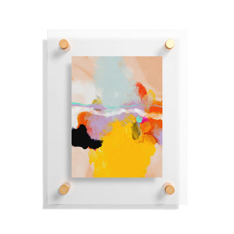 lunetricotee yellow blush abstract Floating Acrylic Print