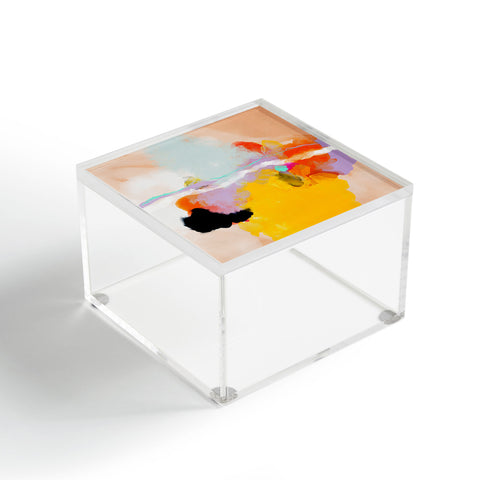 lunetricotee yellow blush abstract Acrylic Box
