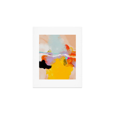 lunetricotee yellow blush abstract Art Print
