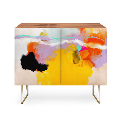 lunetricotee yellow blush abstract Credenza