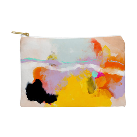 lunetricotee yellow blush abstract Pouch