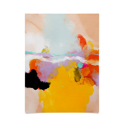 lunetricotee yellow blush abstract Poster