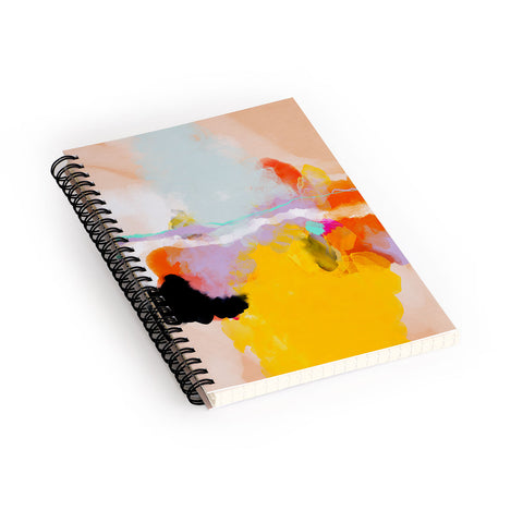 lunetricotee yellow blush abstract Spiral Notebook
